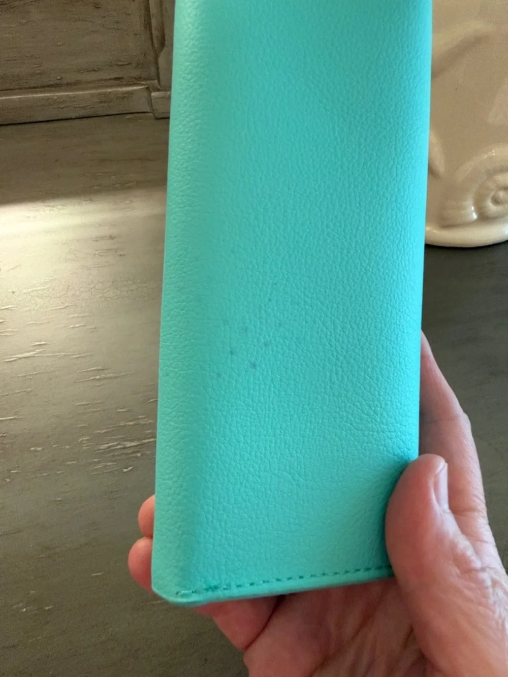 Tiffany & Co. Authentic Women’s Eyeglass Case / Blue Leather / Good Condition